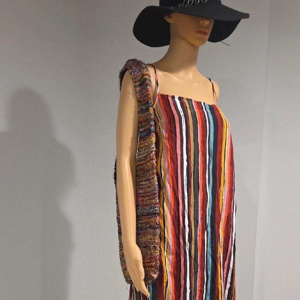 Multicolor Woven Hobo Bag